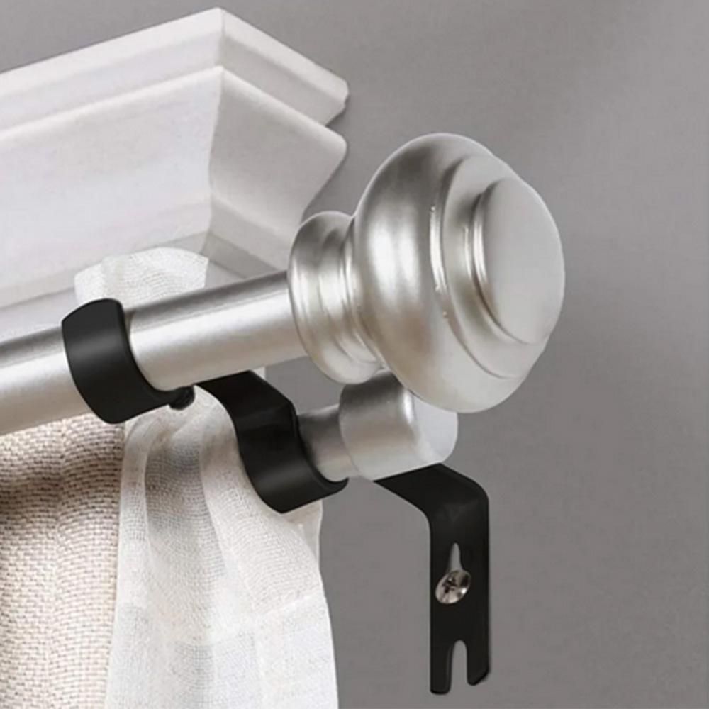 Retro Double Curtain Rod Bracket Strong Wall Mount for 1.8cm 2.6cm Rods - 1 Pack