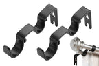 Retro Double Curtain Rod Bracket Strong Wall Mount for 1.8cm 2.6cm Rods - 1 Pack