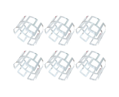 6Pcs Napkin Buckle Exquisite Elegant Fashion Table Decoration Napkin Rings for Kitchen-Silver