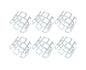 6Pcs Napkin Buckle Exquisite Elegant Fashion Table Decoration Napkin Rings for Kitchen-Silver