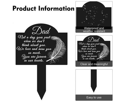 Garden Plaque Memorial Remembrance Stake - A