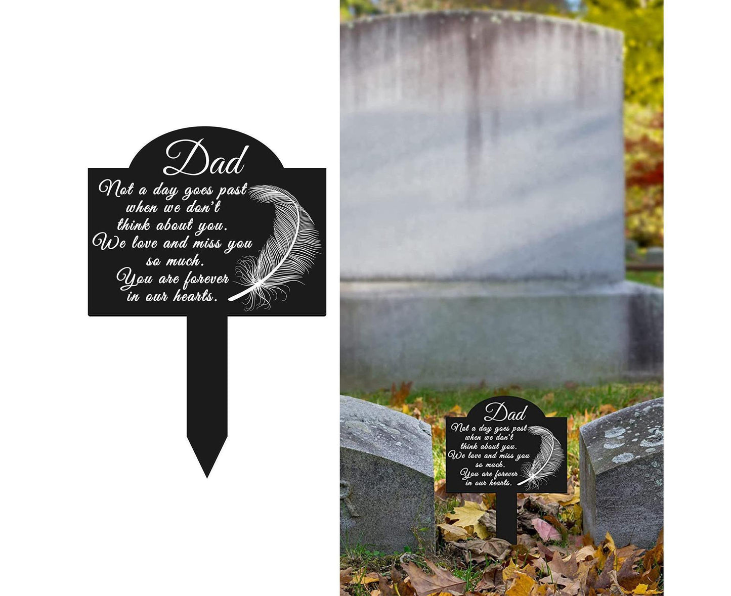 Garden Plaque Memorial Remembrance Stake - A