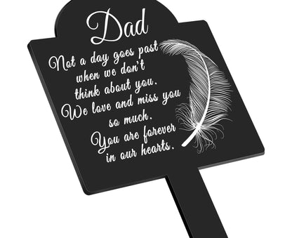 Garden Plaque Memorial Remembrance Stake - A