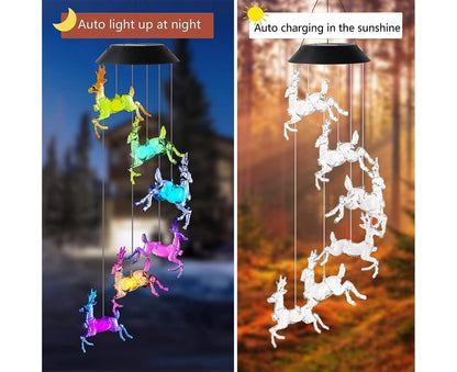 Solar Halloween Wind Chime Light - Elk