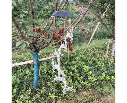 Solar Halloween Wind Chime Light - Elk