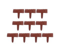10pcs Garden Edging Border Faux Stone - Brown