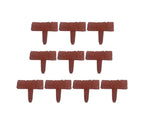 10pcs Garden Edging Border Faux Stone - Brown