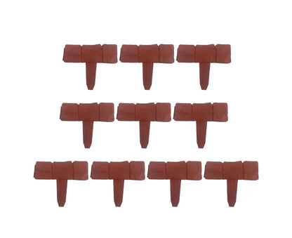 10pcs Garden Edging Border Faux Stone - Brown