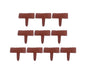 10pcs Garden Edging Border Faux Stone - Brown