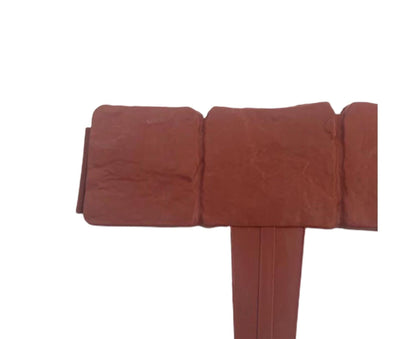 10pcs Garden Edging Border Faux Stone - Brown