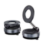 Vacuum and Magnetic Car Phone Mount, 3-Axis Foldable and Rotating Navigation Mount, Residue-Free Universal Desktop/Car Phone Mount - Black