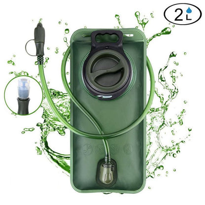 2L Outdoor Sports Hydration Pack, Portable Water Bladder for Running and Hiking, Food-Grade Water Bag - Green