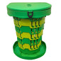 Outdoor Foldable Portable Toilet, Emergency Toilet Seat, Portable Camping Toilet Stool with Height Adjustment - Green