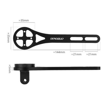 Lightweight Bike Computer Mount, One-Piece Extension Mount, Aluminum Alloy Cycling Mount - Red
