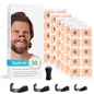 Square Magnetic Nose Clip Set - Anti-Snoring Nasal Strips - Breathing Aid for Sleep and Exercise - Black