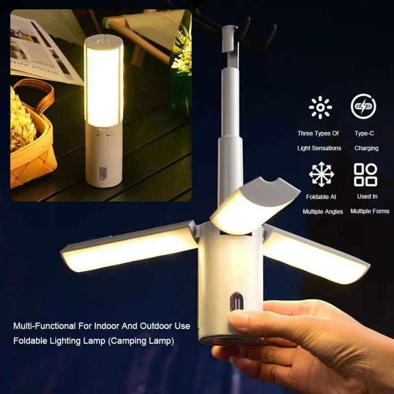 3600mAh-Multifunctional Foldable Camping Light, Rechargeable Tent Lantern, Portable Outdoor Emergency Light