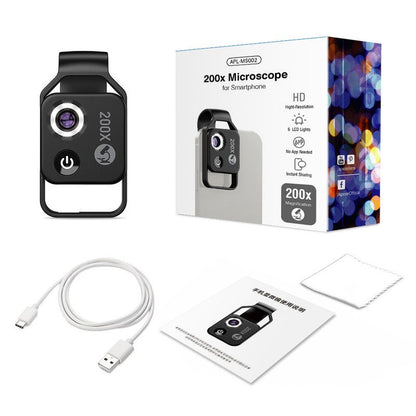 HD 200x Portable Microscope Lens for Smartphones – Kids Educational Science Toy, Biological Experiment Tool with CPL Filter