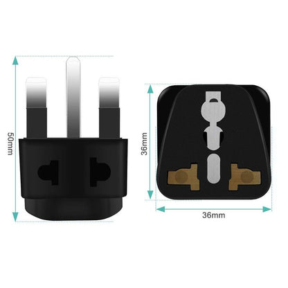 US to UK Power Plug Adapter, UROPHYLLA Type G Outlet Travel Power Adapter Plug for UK, Ireland, London, Hong Kong, Scotland, England, Dublin, Singapore - 3 Pack & Grounded 2 in 1 [Black]