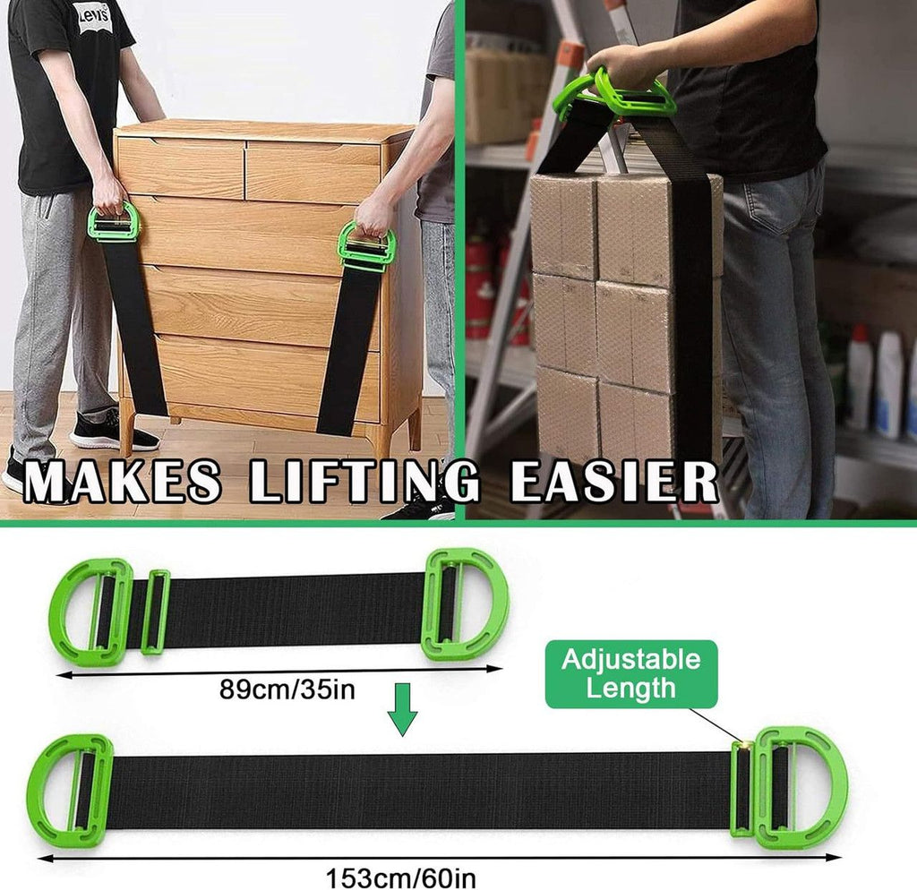 Portable Moving Straps with Handles – Heavy-Duty Carry Belts for Hauling Furniture, Refrigerators, and Boxes During Relocation-153cm