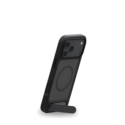 MagSafe Case for iPhone 17 Pro Max - Black Matte Shockproof Cover with Hidden Kickstand