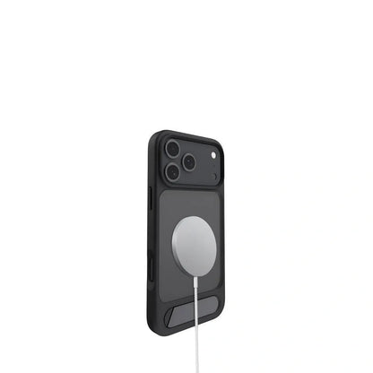 MagSafe Case for iPhone 17 - Brown Matte Shockproof Cover with Hidden Kickstand