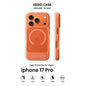 MagSafe Case for iPhone 17 PRO - Orange Matte Shockproof Cover with Hidden Kickstand