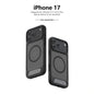 MagSafe Case for iPhone 17 - Black Matte Shockproof Cover with Hidden Kickstand