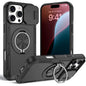 2-in-1 Magnetic Sliding Lens Case, Black for iPhone 16 Pro Max