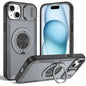 2-in-1 Magnetic Sliding Lens Case, Grey for iPhone 15 Plus