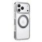 Clear MagSafe iPhone 17 Pro Case with 360° Rotating Ring Stand - Grey Edition