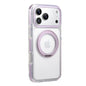 Clear MagSafe iPhone 17 Pro Case with 360° Rotating Ring Stand - Purple Edition