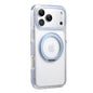 Clear MagSafe iPhone 17 Pro Case with 360° Rotating Ring Stand - Sky Blue Edition