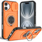 2-in-1 Magnetic Sliding Lens Case, Orange for iPhone 17