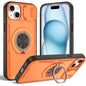 2-in-1 Magnetic Sliding Lens Case, Orange for iPhone 15 Plus