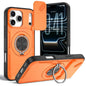 2-in-1 Magnetic Sliding Lens Case, Orange for iPhone 17 Pro