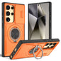 2-in-1 Magnetic Sliding Lens Case, Orange for Samsung S25Ultra