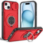 2-in-1 Magnetic Sliding Lens Case, Red for iPhone 15 Plus