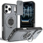 2-in-1 Magnetic Sliding Lens Case, Grey for iPhone 17 Pro