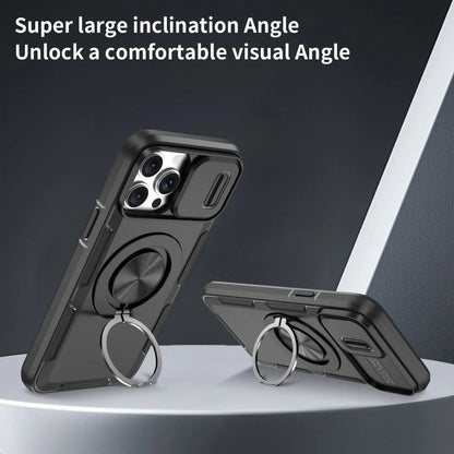 2-in-1 Magnetic Sliding Lens Case, Black for iPhone 13