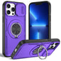 2-in-1 Magnetic Sliding Lens Case, Purple for iPhone 13 Pro Max