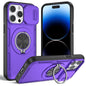 2-in-1 Magnetic Sliding Lens Case, Purple for iPhone 14 Pro Max