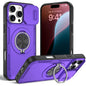 2-in-1 Magnetic Sliding Lens Case, Purple for iPhone 16 Pro Max