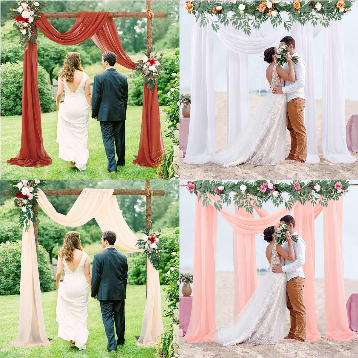 Wedding Arch Chiffon Fabric Drapery Wedding Drapery Arch Decoration Wedding Decor