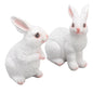 One Pair Garden Statues Rabbit Synthetic Resin Outdoor Craft Sculpture for Home Patio