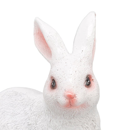 One Pair Garden Statues Rabbit Synthetic Resin Outdoor Craft Sculpture for Home Patio