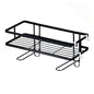 Toilet Shelf Thickening Waterproof Large Capacity Nail Free Installation Iron Over Toilet Bathroom Organizer Single Layer Black