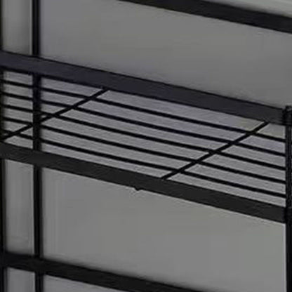 Toilet Shelf Thickening Waterproof Large Capacity Nail Free Installation Iron Over Toilet Bathroom Organizer Single Layer Black