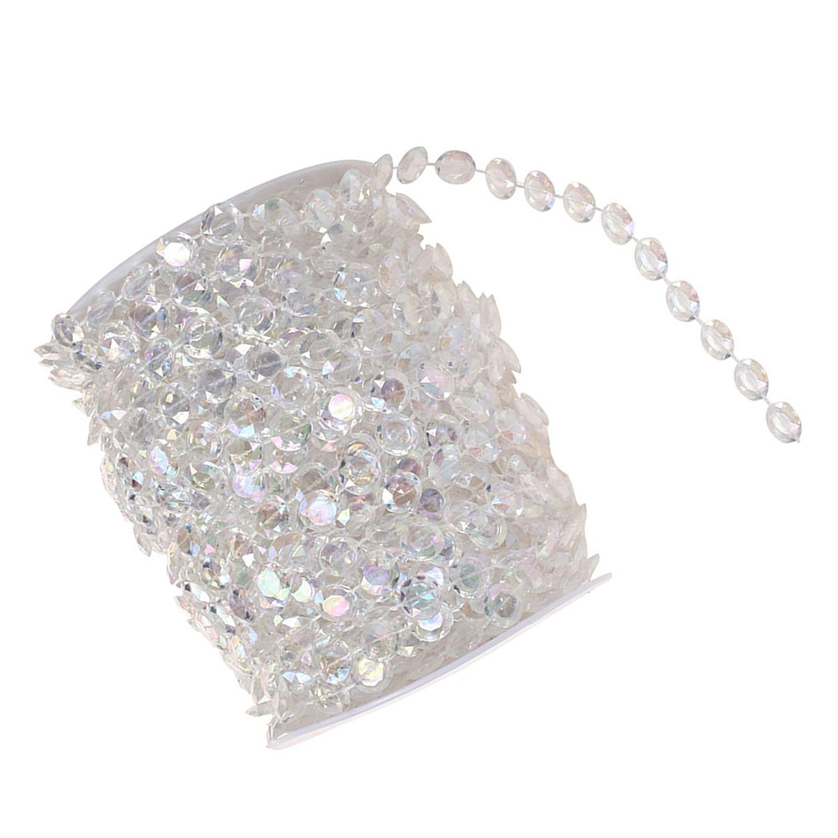 10mm Colorful Beads Chain Roll Acrylic Disc Decorative Beads Chain Festival Site Accessories 30m