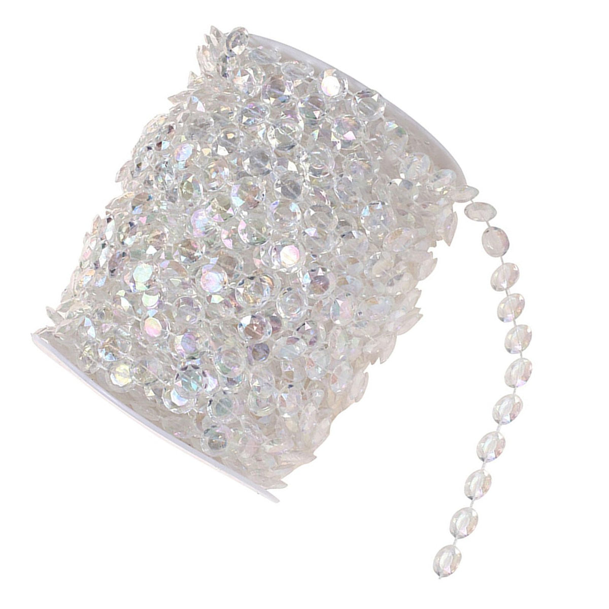 10mm Colorful Beads Chain Roll Acrylic Disc Decorative Beads Chain Festival Site Accessories 30m