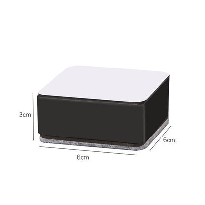 Carbon Steel Furniture Risers Self Adhesive Furniture Lift Anti Slip Low Noise Bed Lifter with Felt Pad for Sofa Couch Black